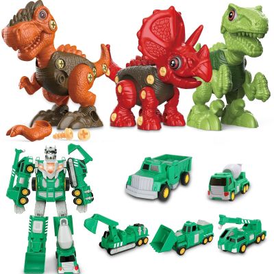 Laradola Toys for 3-8 Year Old Boys - Construction Transform Robot Kids Cars with Take Apart Dinosaur Toys for Kids 3-5, 5-7, Christmas & Birthday Gifts for Boys & Girls