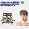 20PCS Transformable Fingertip Gyro Toy,Deformation Chain Robot Deformed Mechanical Spiral Twister Decompression Fingertip Toy Party Favors for Kids view 4