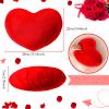 Queekay 4 Pcs Valentine Heart Pillow Cute Plush Cushion Toy Valentine Throw Heart Shaped Pillow Decorative Stuffed Plush Toy for Friends Bed Chair Sofa Cars(Red) view 2
