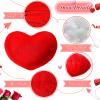 Queekay 4 Pcs Valentine Heart Pillow Cute Plush Cushion Toy Valentine Throw Heart Shaped Pillow Decorative Stuffed Plush Toy for Friends Bed Chair Sofa Cars(Red) view 3