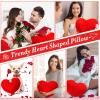 Queekay 4 Pcs Valentine Heart Pillow Cute Plush Cushion Toy Valentine Throw Heart Shaped Pillow Decorative Stuffed Plush Toy for Friends Bed Chair Sofa Cars(Red) view 4