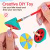 NUOBESTY Wood Spinning Tops for Kids, Unfinished Wooden Gyroscope Toys Spin Tops Montessori Toys for DIY Crafts, Birthday Party Favors, Family Game (12 Pieces) view 3