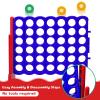 GLACER Giant 4-in-A-Row, Jumbo 4-to-Score Giant Game Set, Outdoor Connect-All-4 Game Set w/Basketball Hoop, Ring Toss, Quick-Release Slider, 42 Jumbo Rings, Backyard Games for Kids & Adults (Red) view 4