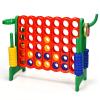 GLACER Giant 4-in-A-Row, Jumbo 4-to-Score Giant Game Set, Outdoor Connect-All-4 Game Set w/Basketball Hoop, Ring Toss, Quick-Release Slider, 42 Jumbo Rings, Backyard Games for Kids & Adults (Green) view 1
