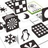 50 Pages Visual Stimulation Flashcards, 25 PCS Black and White Baby Visual Stimulus Cards Sensory Developmental Black White Card Set for Newborn Baby 0-3 Months (5.5 X 5.5) view 1