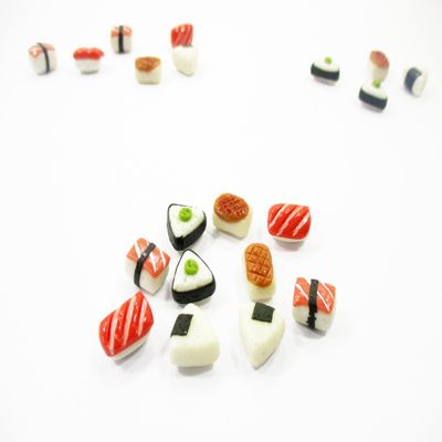 Dollhouse Food Lot 10 Loose Japanese Food Sushi Nigiri Miniature Food 16205