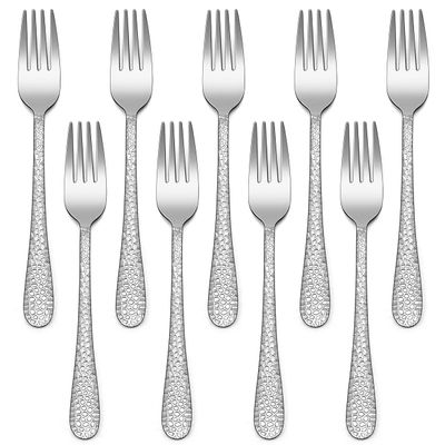 HaWare 9-Piece Stainless Steel Kids Forks, Toddler Forks, Kids Silverware Preschooler Utensils, Baby Forks for Self Feeding, Mini Flatware Set for Home Kitchen School, Healthy and Dishwasher Safe