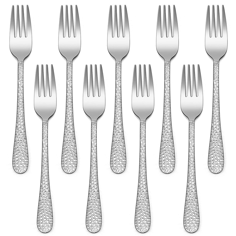 HaWare 9-Piece Stainless Steel Kids Forks, Toddler Forks, Kids Silverware Preschooler Utensils, Baby Forks for Self Feeding, Mini Flatware Set for Home Kitchen School, Healthy and Dishwasher Safe