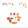 Dollhouse Food Lot 10 Loose Japanese Food Sushi Nigiri Miniature Food 16207 view 1