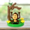 Naysku Solar Powered Swinging Monkey, Solar Powered Dancing Toy Swinging Monkey, Shaking Car Dashboard Ornament for Car Interior Decorations Kids Toys view 2