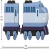 Thomas & Friends by Fisher-Price Toy Train, Large Push-Along Die-Cast Kenji Engine & Cargo Car from The Classic & All Engines Go Series view 3