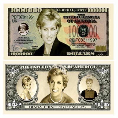 American Art Classics Princess Diana Million Dollar Bill (Pack of 25) - Best Princess Di Collectible