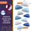 Special Supplies 10 Stepping Stones for Kids Indoor and Outdoor Balance Blocks Promote Coordination, Balance Strength Child Safe Rubber, Non-Slip Edging (Ocean) view 2