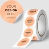 100-500 Custom Stickers Roll Personalized Business Labels Decals, 1.5"-10" Customized Your Own Waterproof Vinyl Stickers with Any Design Logo Image Photo Text Name Address QR Code view 1