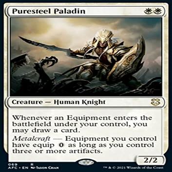 MTG Magic: The Gathering - Puresteel Paladin (69) Adventures in The Forgotten Realms Commander AFC