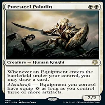 MTG Magic: The Gathering - Puresteel Paladin (69) Adventures in The Forgotten Realms Commander AFC