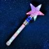 Fleeting Time Light Up Frozen Snowflake Wand- Snowflake Spinning Wands,Magic Wand Rotating Toy for Girls and Boys, Magic Princess Sensory Toys,Christmas & Birthday Gift (Blue Stars) view 1