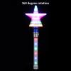Fleeting Time Light Up Frozen Snowflake Wand- Snowflake Spinning Wands,Magic Wand Rotating Toy for Girls and Boys, Magic Princess Sensory Toys,Christmas & Birthday Gift (Blue Stars) view 4
