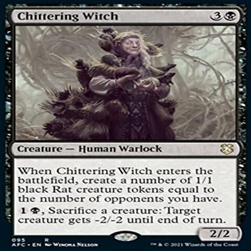 MTG Magic: The Gathering - Chittering Witch (95) Adventures in The Forgotten Realms Commander AFC