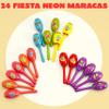 JOYIN 24 Pcs Cinco De Mayo Mini Wooden Maracas Musical Party Favors for Birthday Party Favors, Mexican Fiesta Decorations, Luau Photo Props, Carnivals Event, Taco Tuesday view 2