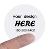 100-500 Custom Stickers Personalized Business Labels Decals, 1.5"-10" Customized Your Own Waterproof Vinyl Stickers with Any Design Logo Image Photo Text Name Address QR Code view 1
