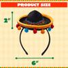 JOYIN Cinco De Mayo Fiesta 9 PCs Sombrero Headbands, Mexican Theme Party Decorations and Photo Props, Luau Event Supplies, Unique Designs, Small, Straw, Hand Wash Only, 14857, Costume Headwear view 4