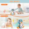 MOONTOY Musical Penguin Crawly Baby Toys 0-3-6 6-12 Month, Infant Light Up Tummy Time Dancing Moving Walking Crawling Toys, Baby Easter Basket Stuffers Gifts 3 4 5 6 7 8 9 10 Month 1 Year Old Boy Girl view 3