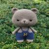 Amigurumi Bear Crochet Toy Nursery Decor Animal Eco Friendly Stuffed Kids Children Cotton Animals Toddler Gifts Ideas (F, brown) view 4