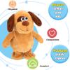 Hopearl Talking Dog Repeats What You Say Walking Puppy Electric Interactive Animated Toy Speaking Plush Buddy Gifts for Toddlers Birthday, 8'' view 4