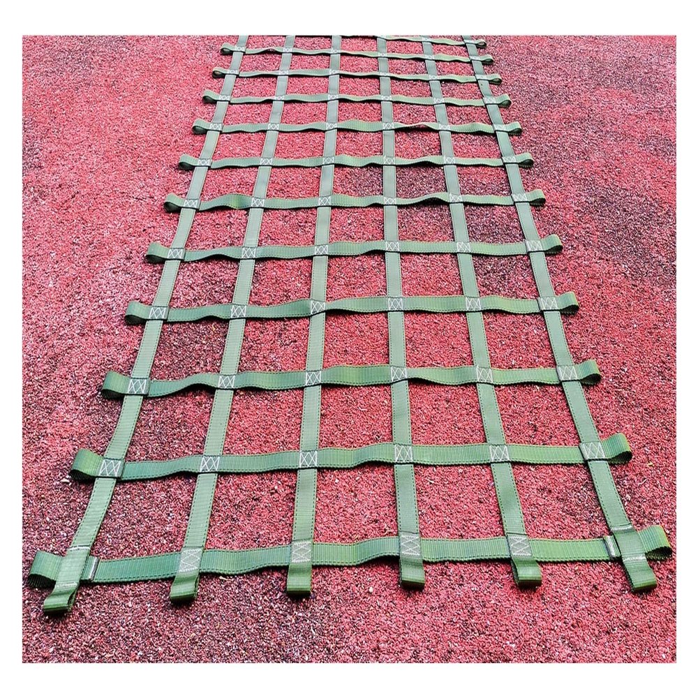 DREAMOSA Cargo Net Climbing Adult,Swing Set Playground Treehouse Rope Ladder Indoor Kids Outdoor Jungle Gym Netting Safety Nets Ninja Warrior Obstacle Course for Kids,for Backyard Slackline,Green