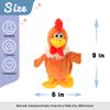 Hopearl Talking Chicken Repeats What You Say Walking Chick Electric Interactive Animated Toy Speaking Plush Buddy Gifts for Toddlers Thanksgiving Day, 9'' view 2