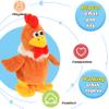 Hopearl Talking Chicken Repeats What You Say Walking Chick Electric Interactive Animated Toy Speaking Plush Buddy Gifts for Toddlers Thanksgiving Day, 9'' view 4