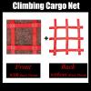 DREAMOSA Climbing Cargo Net,Obstacle Course Net,Playground Swings Backyards Treehouse Netting Rope Ladder for Jungle Gym Fence Protection Nets, Ninja Warrior Attachment&Training Equipment,Red view 4