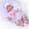 YIHANGG 55CM Realistic Reborn Baby Doll with 4 Teeth 0-3Month Real Baby Size Smile Newborn Doll Lifelike Soft Touch Weighted Body Doll Pink Dress view 2