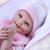 YIHANGG 55CM Realistic Reborn Baby Doll with 4 Teeth 0-3Month Real Baby Size Smile Newborn Doll Lifelike Soft Touch Weighted Body Doll Pink Dress view 3