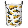 Foruidea Cartoon Construction Laundry Basket,Laundry Hamper,Collapsible Storage Bin,Oxford Fabric Clothes Baskets,Nursery Hamper For Home,Office,Dorm,Gift Basket view 1