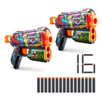 XSHOT Skins Flux Dart Blaster 2PK - Graffiti, 16 Darts by ZURU