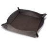 Yoder Leather Company Handmade Genuine Leather Valet Tray  Collapsible Dice Tray for RPG Games, Tabletop, Coins, Keys and Accessories (Black) view 1