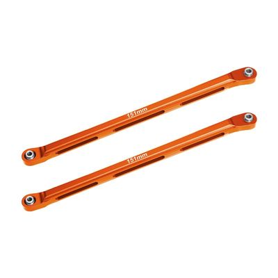 GPM for 1/10 RBX10 RYFT Rock Bouncer AXI03005 Aluminum Rear Chassis Links Parts TREE-2PCS Set (Orange)