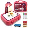 Drawing Projector Table for Kids, Handbag Design Painting Drawing Table LED Projector Childrens Toy Educational Early Learning Projection Drawing Table Sketch Doodle Board for Kids Boys Girls (Pink) view 1