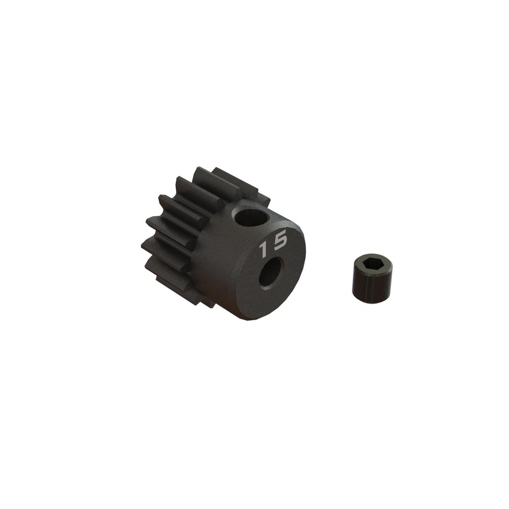 ARRMA 15T 0.8Mod 1/8" Bore CNC Steel Pinion Gear, ARA311077