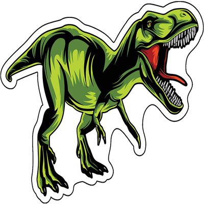 WickedGoodz Green T-Rex Dino Magnet - Dinosaur Magnetic Car Decal