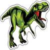 WickedGoodz Green T-Rex Dino Magnet - Dinosaur Magnetic Car Decal view 1