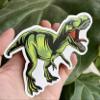 WickedGoodz Green T-Rex Dino Magnet - Dinosaur Magnetic Car Decal view 2