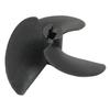 3Pcs Three Blade Propeller for Ship Model Rc Boat Propeller Model Black Plastic Positive Paddle 55mm Diameter 40mm Pitch 4.8mm Hole Dia, (Bettomshin) view 1