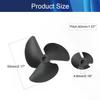 3Pcs Three Blade Propeller for Ship Model Rc Boat Propeller Model Black Plastic Positive Paddle 55mm Diameter 40mm Pitch 4.8mm Hole Dia, (Bettomshin) view 2