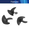 3Pcs Three Blade Propeller for Ship Model Rc Boat Propeller Model Black Plastic Positive Paddle 55mm Diameter 40mm Pitch 4.8mm Hole Dia, (Bettomshin) view 3