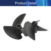 3Pcs Three Blade Propeller for Ship Model Rc Boat Propeller Model Black Plastic Positive Paddle 55mm Diameter 40mm Pitch 4.8mm Hole Dia, (Bettomshin) view 4