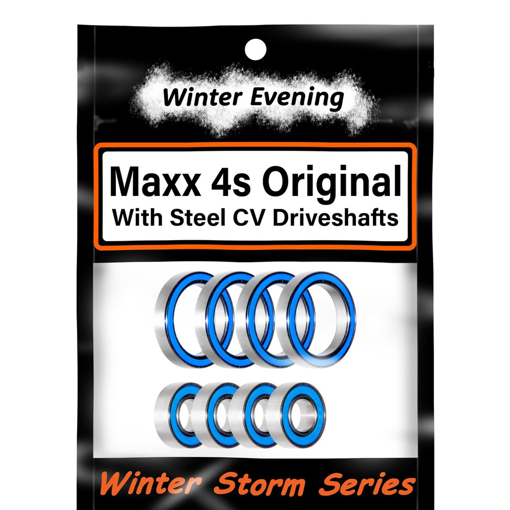 Winter Evening - for Traxxas Maxx 4s (Original) with Steel CV Axle Upgrade Only | Wheel Hub Bearings Kit