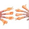 AQKILO Tiny Hands Rock Paper Scissors Finger Puppets 8 Pieces, Mini Left and Right Hand Set, Mixed Styles for Party Favors, TikTok Toys, and Gag Gifts view 1